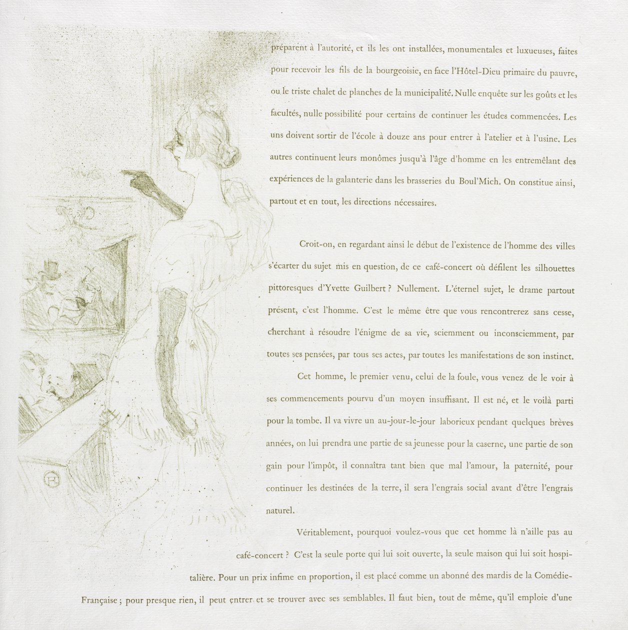 Yvette Guilbert-French Series: Nr 6 av Henri de Toulouse-Lautrec