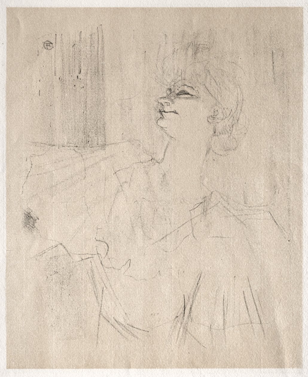 Yvette Guilbert: i Ménilmontant, från Bruant av Henri de Toulouse-Lautrec