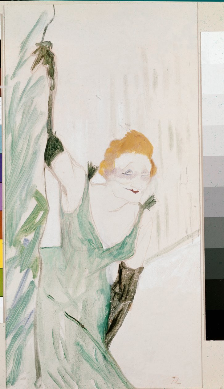 Yvette Guilbert hälsar på publiken av Henri de Toulouse Lautrec