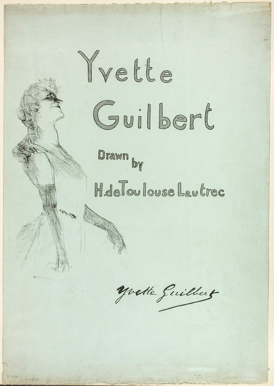 Yvette Guilbert på scenen, från Yvette Guilbert av Henri de Toulouse-Lautrec