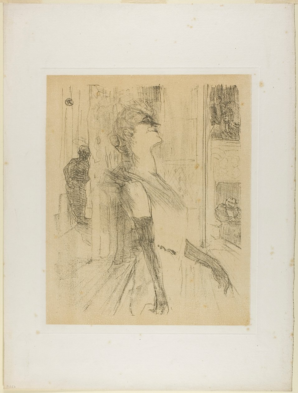 Yvette Guilbert på scenen, från Yvette Guilbert av Henri de Toulouse-Lautrec