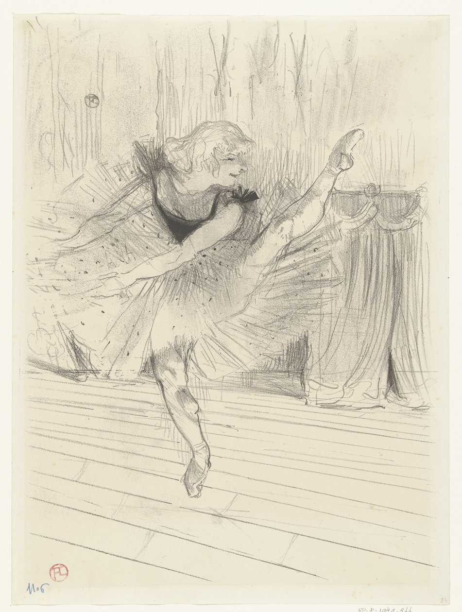 Porträtt av danseres Ida Heath Ida Heath engelsk dansare av Henri de Toulouse Lautrec (signed by artist)