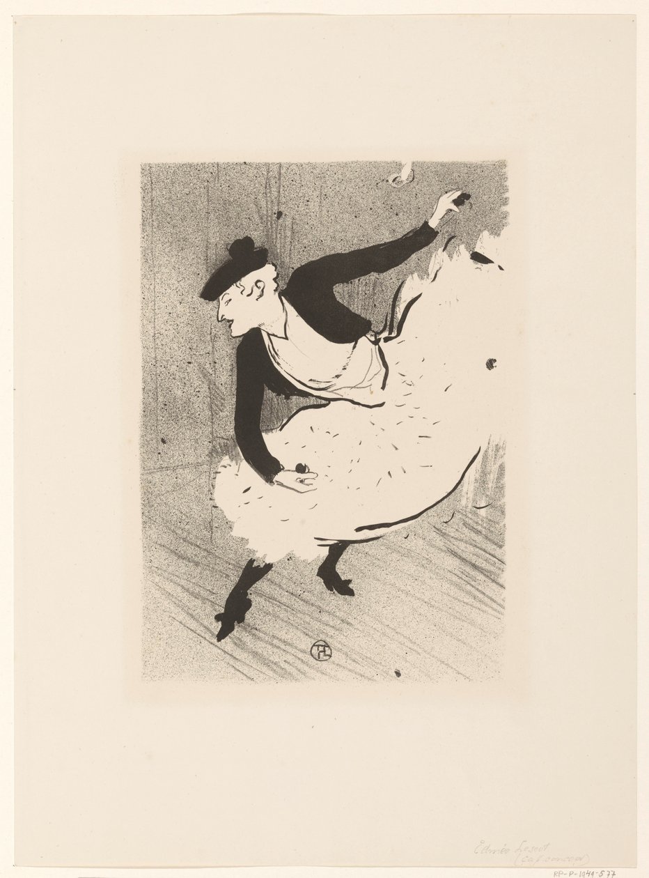 Porträtt av zangeres Edmee Lescot Edmee Lescot The Cafe Concert (serietitel) av Henri de Toulouse Lautrec (signed by artist)