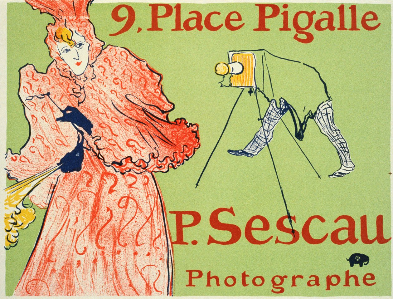 9, Place Pigalle, P. Sescau fotografaffisch, 1894. av Henri de Toulouse Lautrec