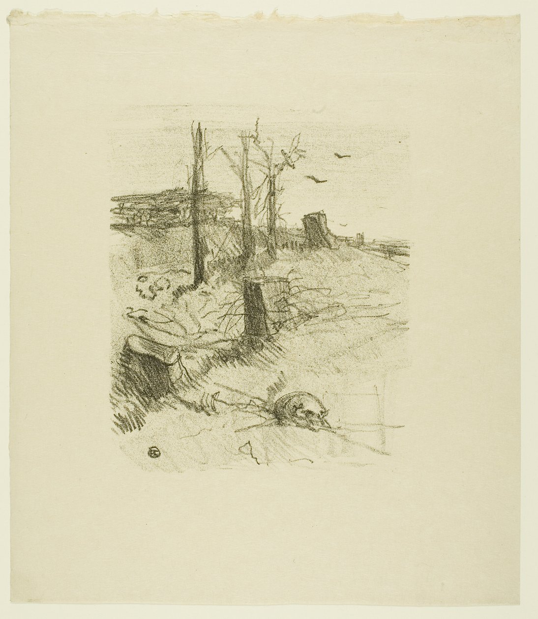 En kyrkogård i Galicien, från Au Pied du Sinaï av Henri de Toulouse Lautrec