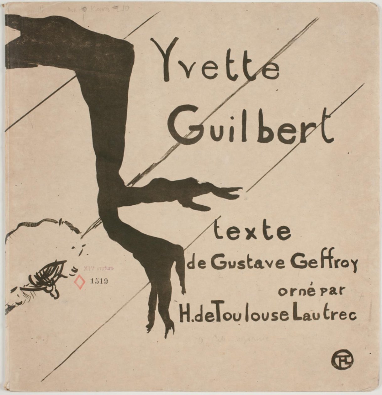 Albumförsida: Yvette Guilbert av Henri de Toulouse Lautrec