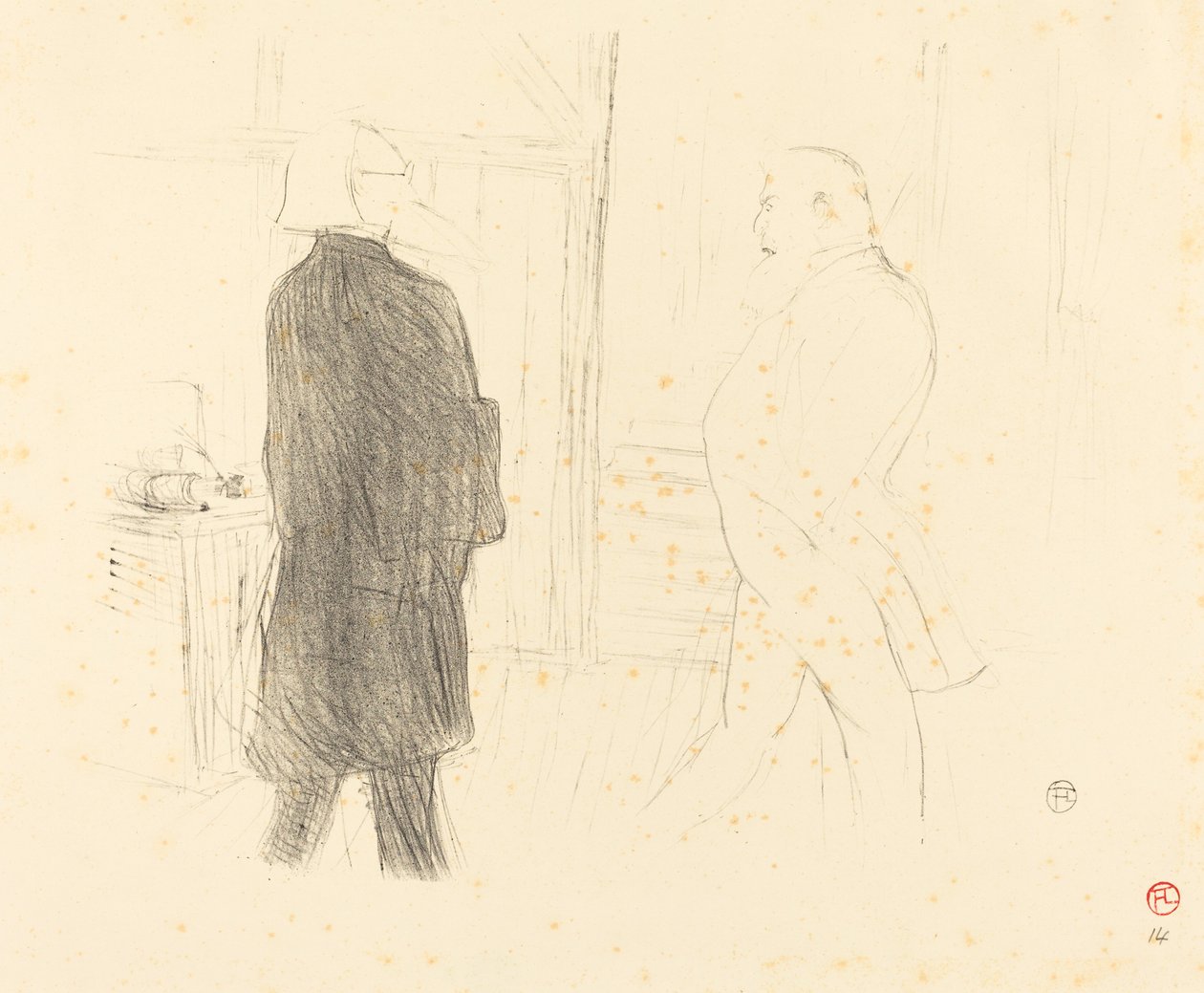 Antoine och Gémier i "A Bankruptcy" av Henri de Toulouse Lautrec