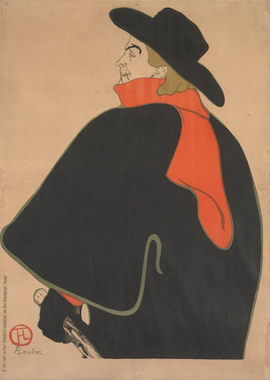 Aristide Bruant, i sin kabaré av Henri de Toulouse Lautrec