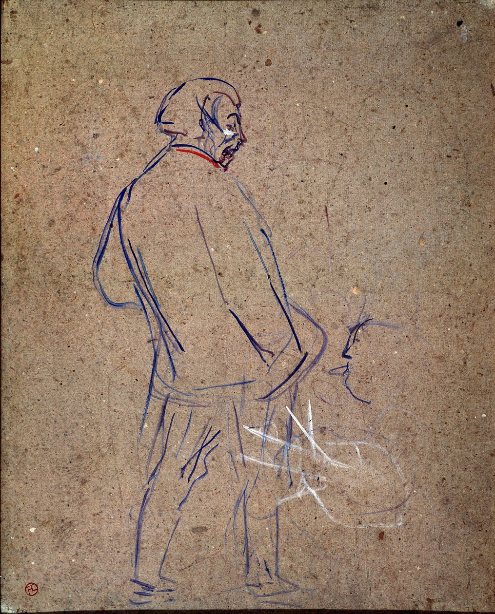 Aristide Sparrow sjunger i sin kabaré. Målning av Henri de Toulouse-Lautrec (Toulouse Lautrec av Henri de Toulouse Lautrec