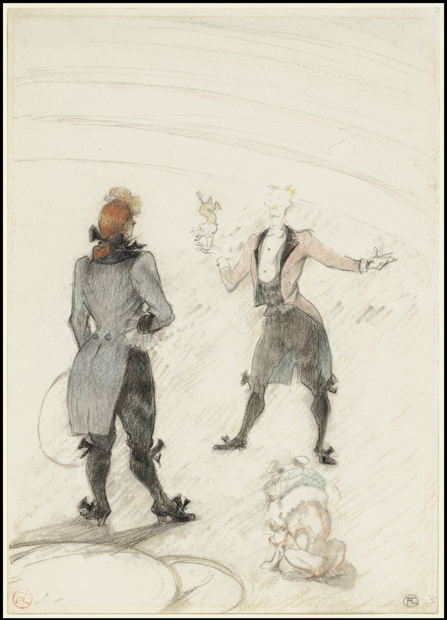 På cirkusen: Hundtränaren, 1899 av Henri de Toulouse Lautrec