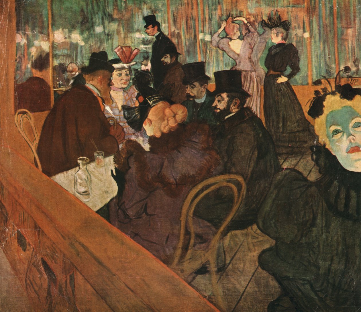 "På Moulin Rouge", 1892, 1952. av Henri de Toulouse Lautrec