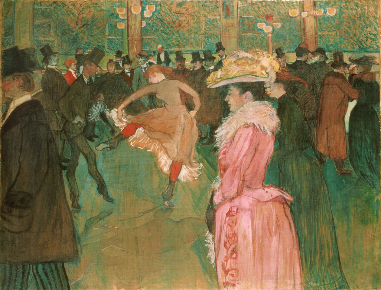 På Moulin Rouge: Dansen av Henri de Toulouse Lautrec