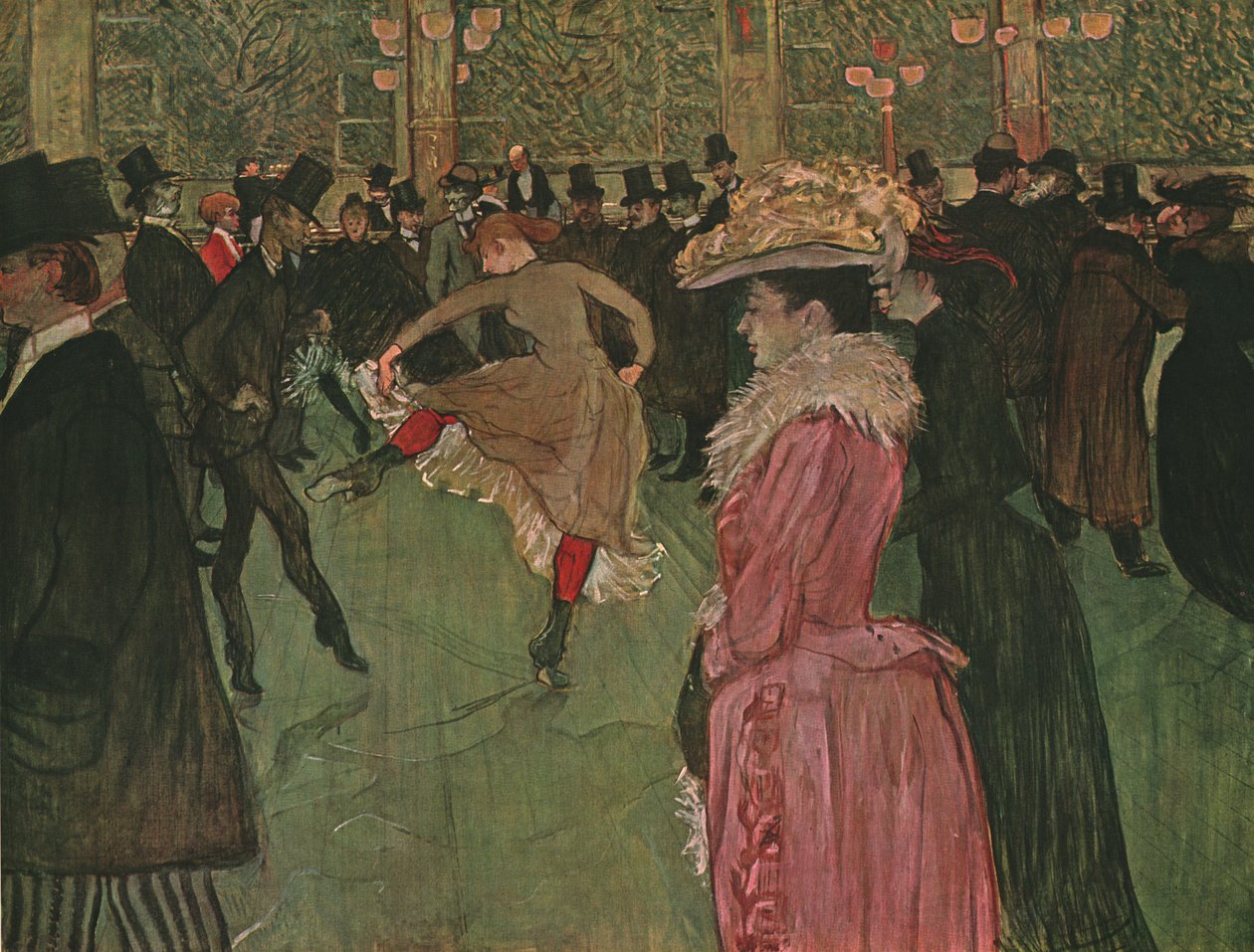 "At Moulin Rouge: Dansen", 1890, 1952. av Henri de Toulouse Lautrec