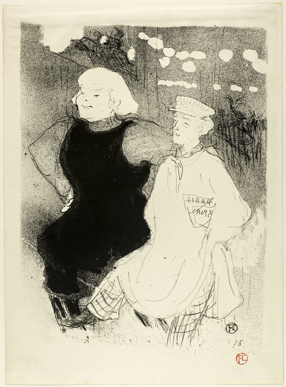 Vid Moulin Rouge: den fransk-ryska alliansen av Henri de Toulouse Lautrec