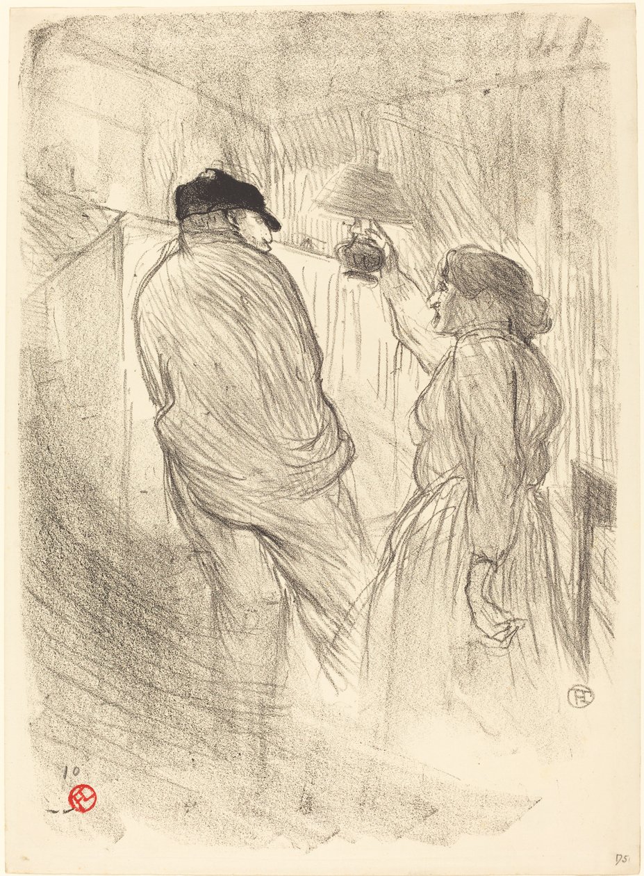 At the Theatre-Libre: Antoine in Worry Au Théatre-Libre: Antoine in Worry, 189 av Henri de Toulouse Lautrec
