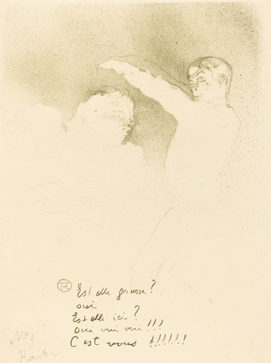 Hos sorterna: Mlle. Lender et Brasseur Aux Varieties: Mlle. Lender et Brasseur, 1893. av Henri de Toulouse Lautrec