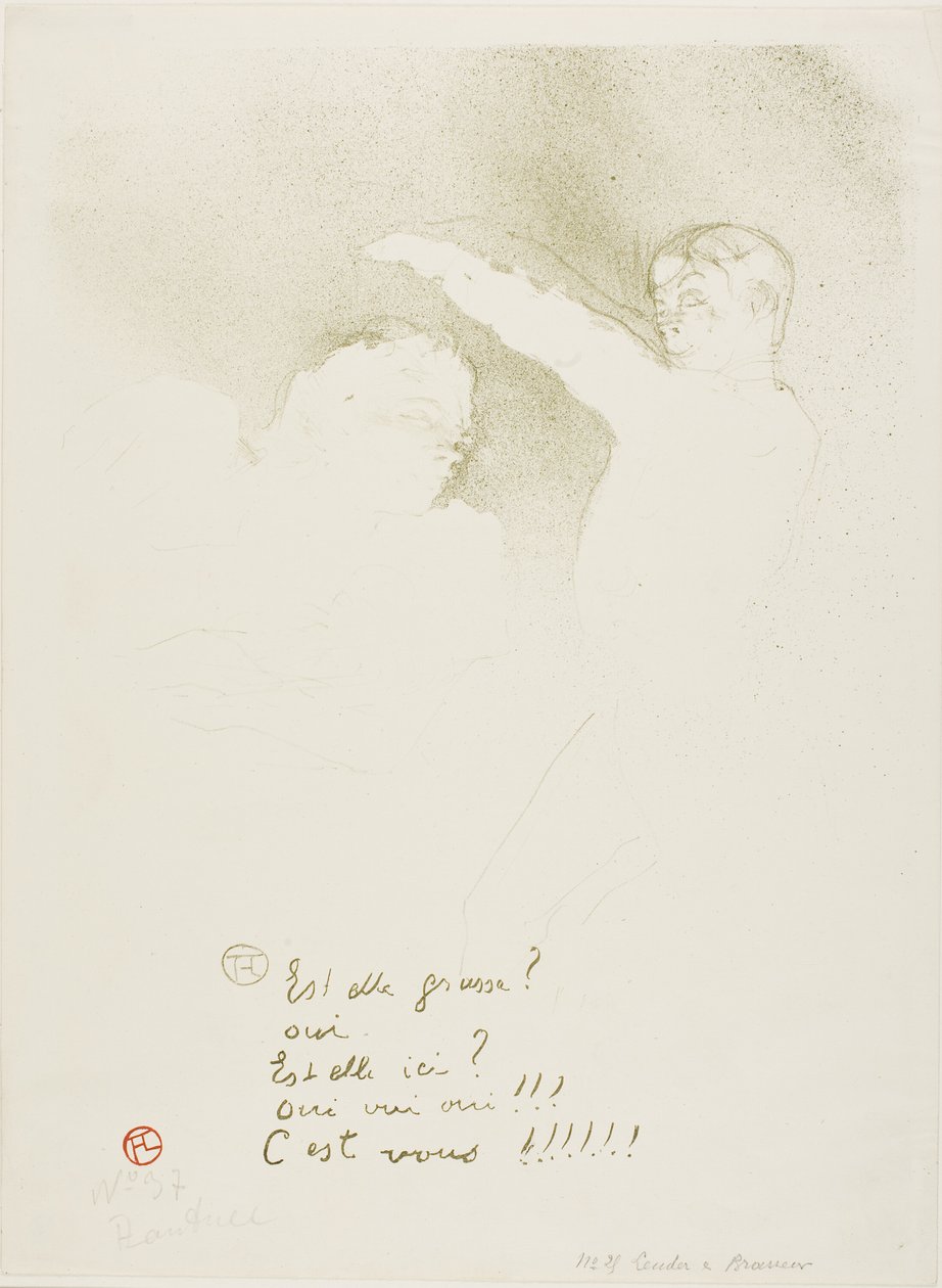 Hos sorterna: Mademoiselle Lender och Brasseur av Henri de Toulouse Lautrec