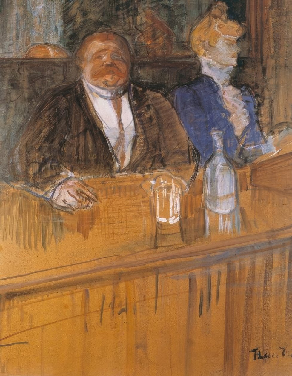 På Caféet: Konsumenten och klorotiska kassan av Henri de Toulouse Lautrec