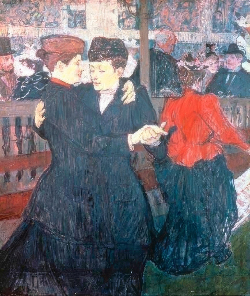 Vid Moulin-Rouge. De två dansarna av Henri de Toulouse Lautrec