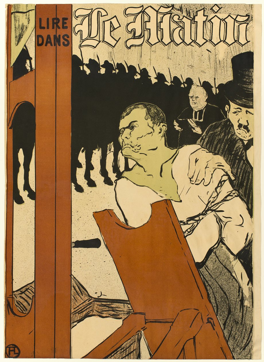 Vid foten av byggnadsställningen av Henri de Toulouse Lautrec
