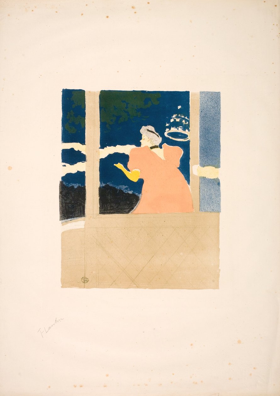 Aux Ambassadeurs - sångare på café-konserten av Henri de Toulouse Lautrec