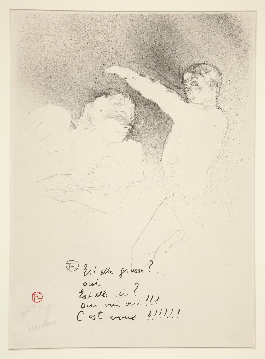 Hos sorterna: Miss Lender och Brasseur av Henri de Toulouse Lautrec
