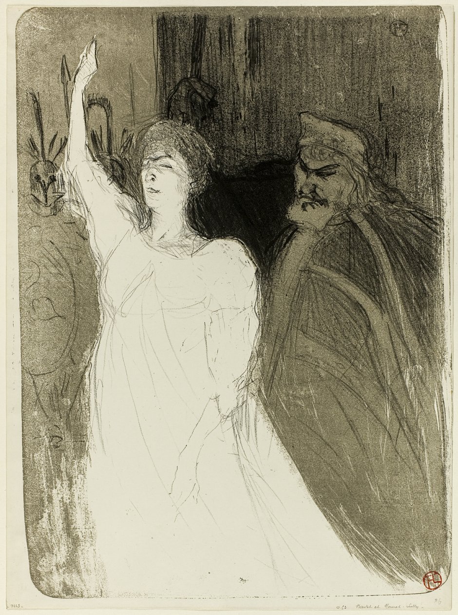 Bartet och Mounet-Sully, i Antigone av Henri de Toulouse Lautrec