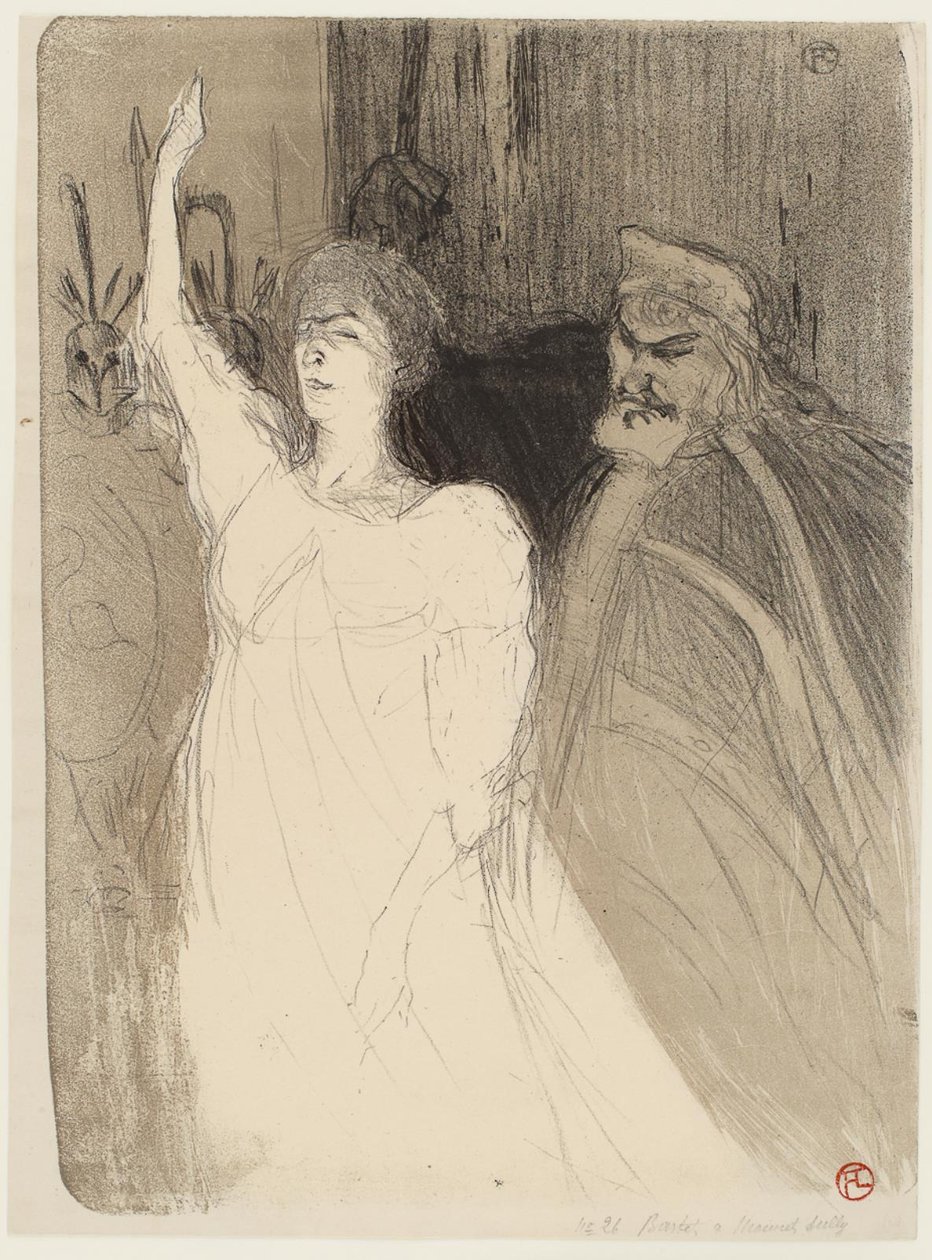 Bartet och Mounet-Sully, i Antigone av Henri de Toulouse Lautrec