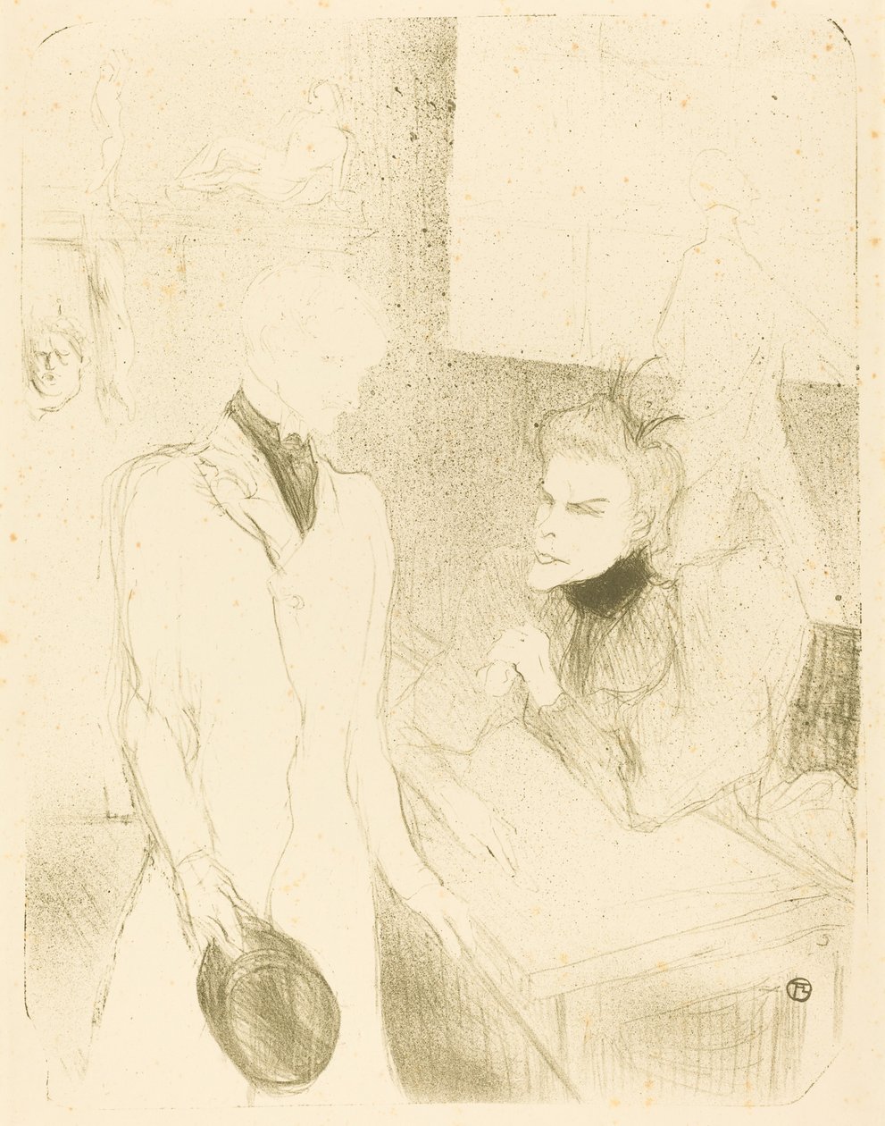 Brandes och Le Bargy i "Cabotins" av Henri de Toulouse Lautrec