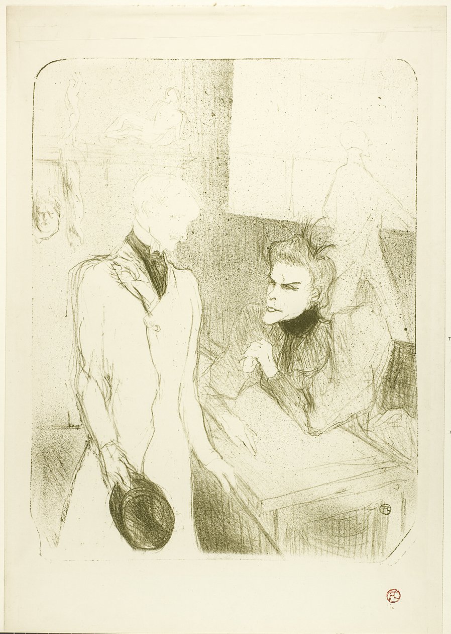 Brandès och le Bargy, i Les Cabotins av Henri de Toulouse Lautrec