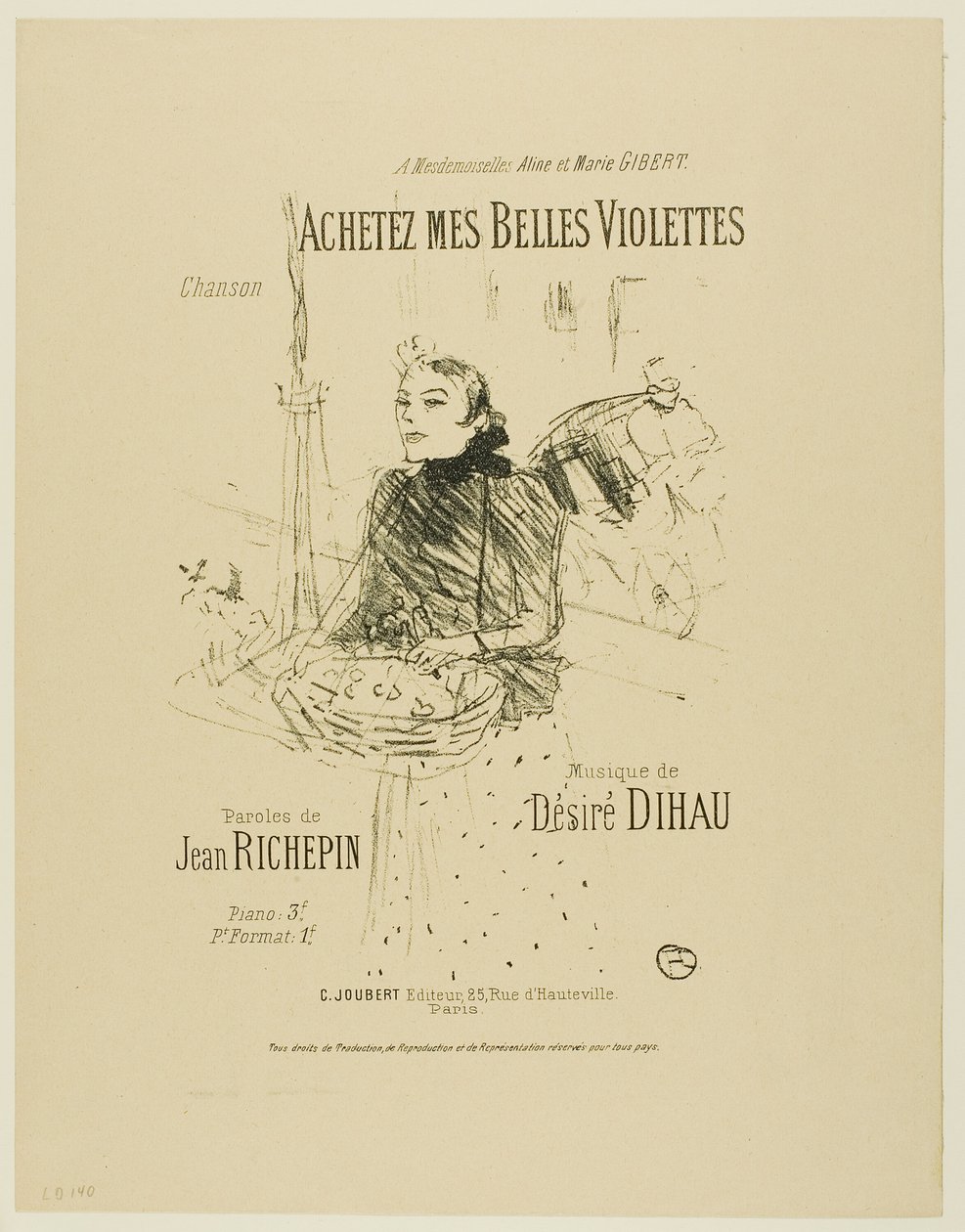 Köp mina Pretty Violets, från Melodies by Désiré Dihau av Henri de Toulouse Lautrec