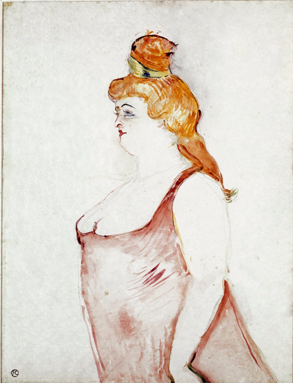 Cocyte i "Den vackra Helene". Teckning av Henri de Toulouse-Lautrec (Toulouse Lautrec av Henri de Toulouse Lautrec