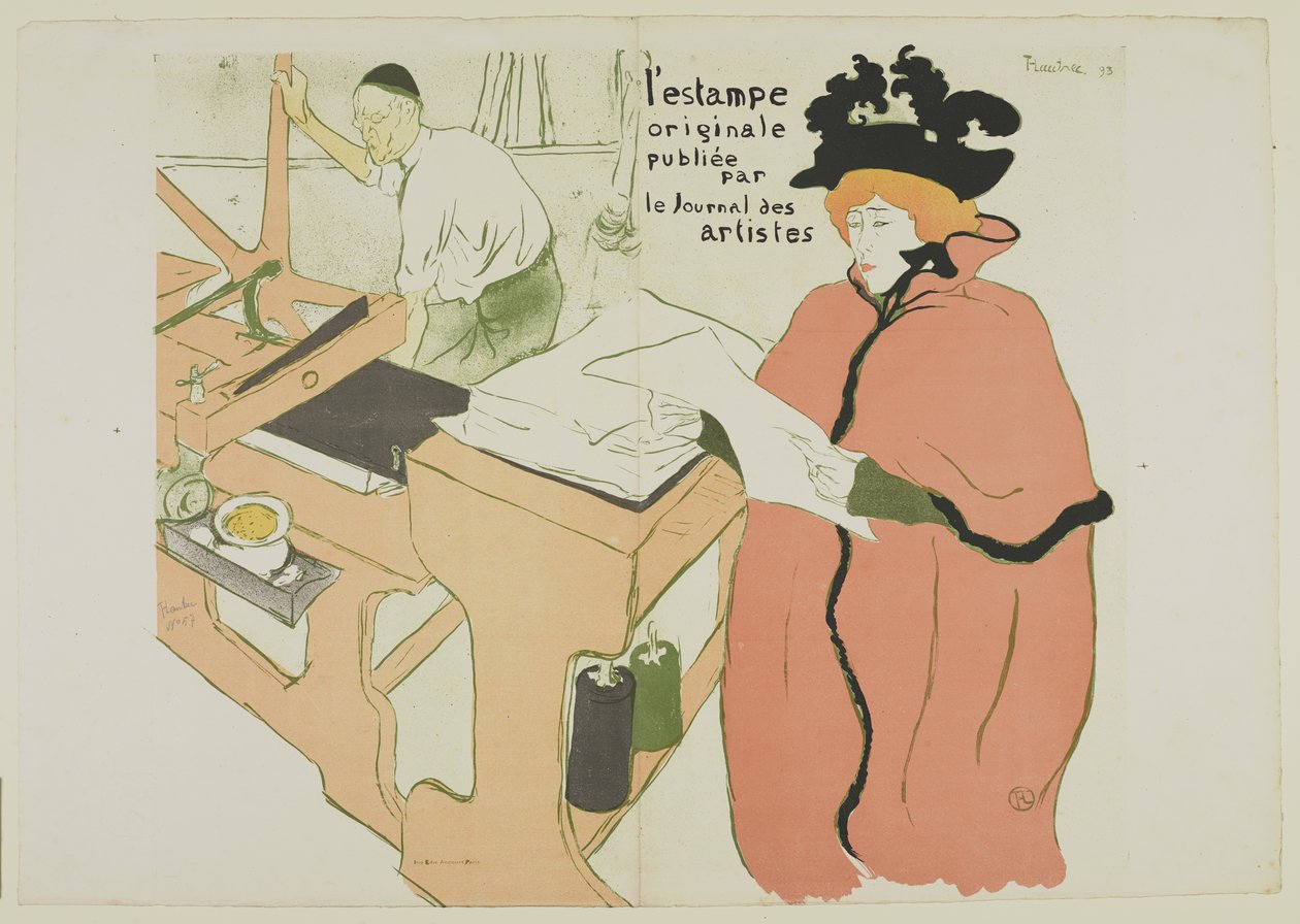 LEstampe Originale omslag, 1893 (färg litho på vävt papper) av Henri de Toulouse Lautrec