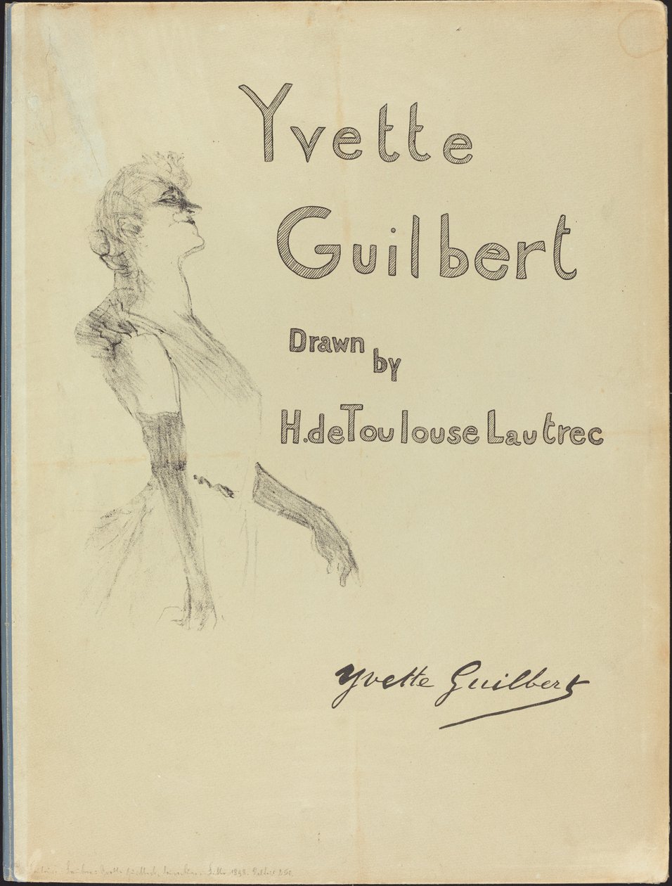 Omslag, Yvette Guilbert av Henri de Toulouse Lautrec