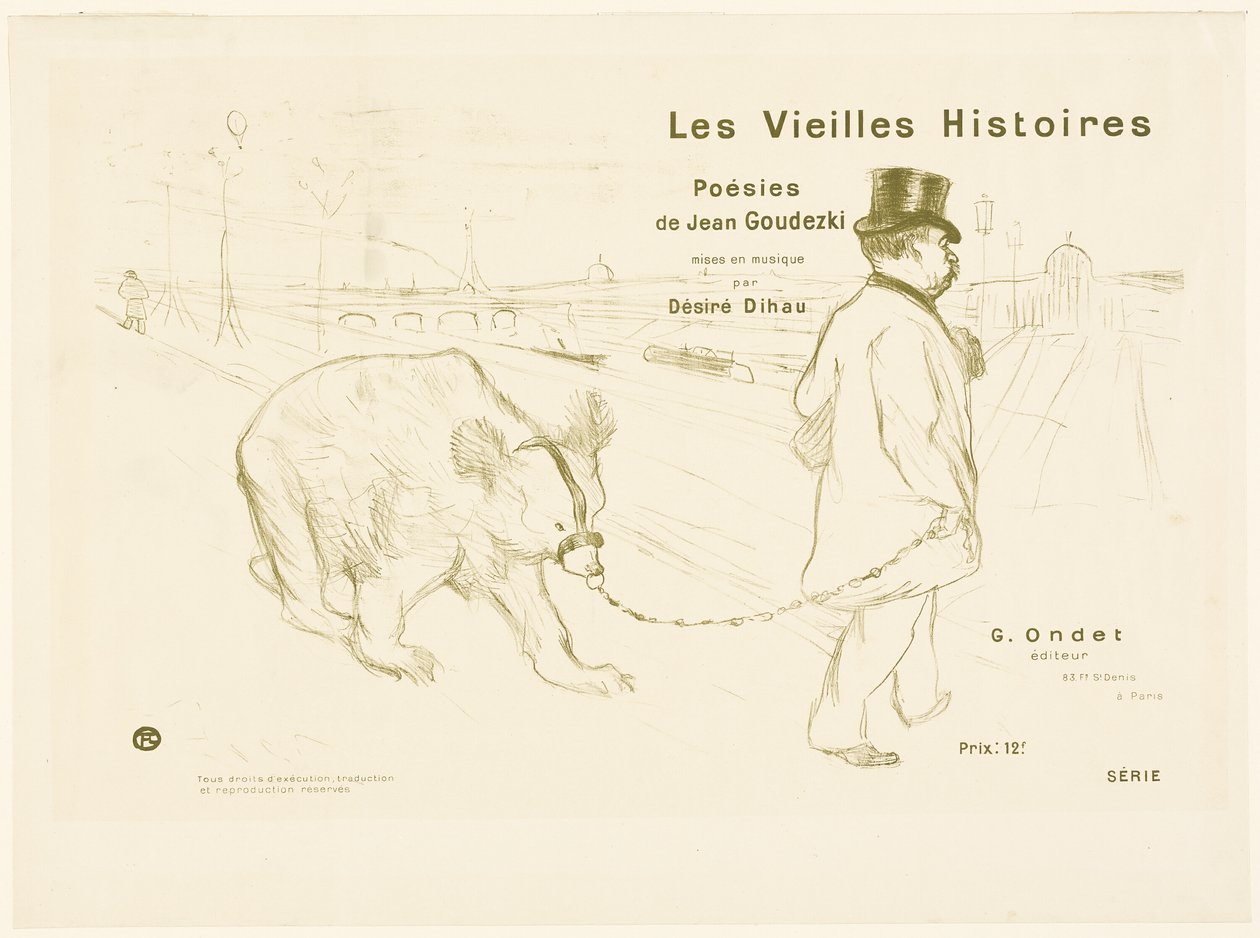 Omslag och frontispice till Les Vieilles Histoires av Henri de Toulouse Lautrec