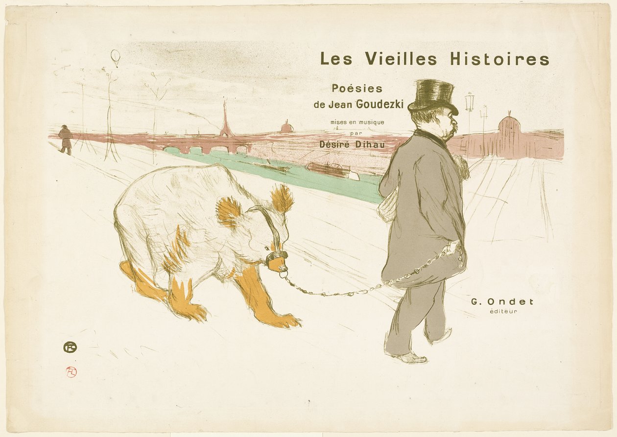 Omslag och Frontispiece till Les Vieilles Histoires av Henri de Toulouse Lautrec