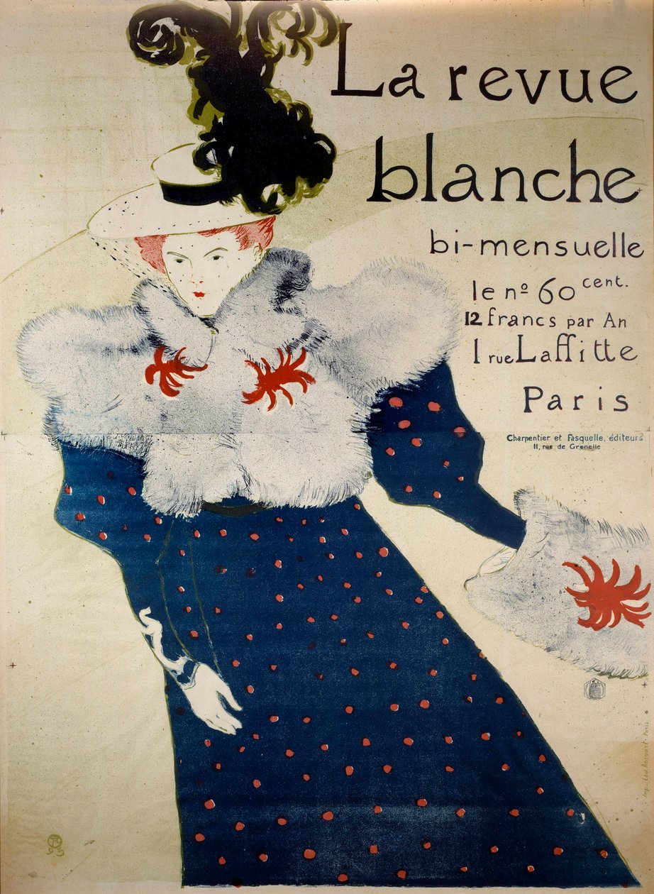 Omslag till varannan månad "La revue blanche"". Litografi av Henri de Toulouse Lautrec (1864-1901) av Henri de Toulouse Lautrec