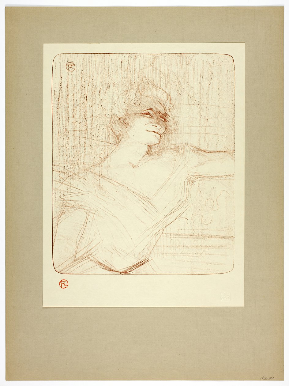 I limmet, plåt två från Yvette Guilbert av Henri de Toulouse Lautrec
