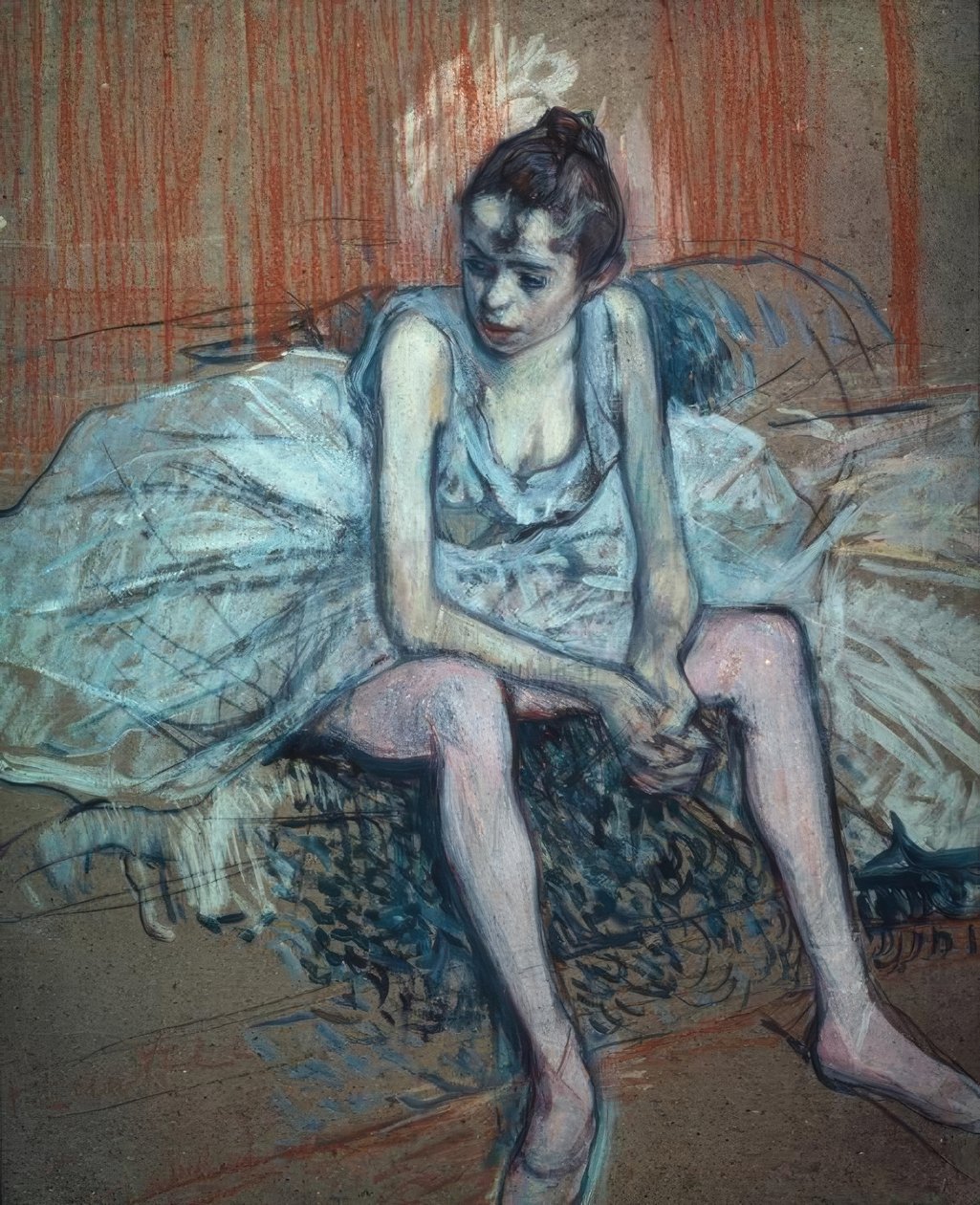 Sittande dansare av Henri de Toulouse Lautrec