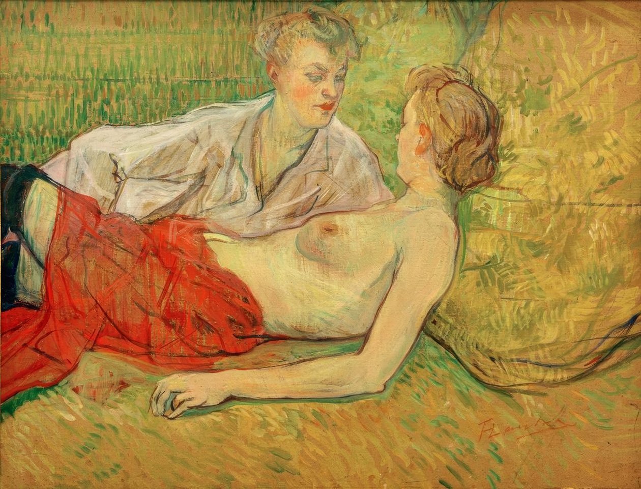De två vännerna av Henri de Toulouse Lautrec
