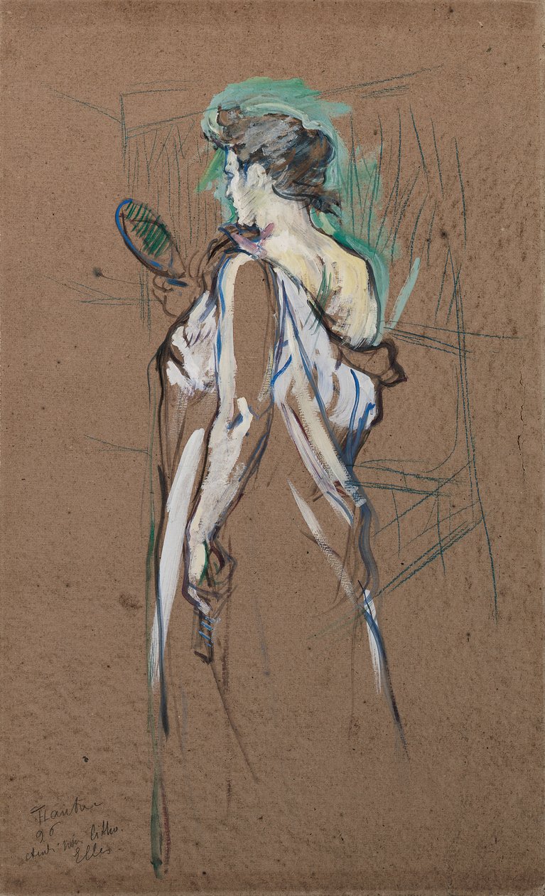 De: Handglass, 1896 av Henri de Toulouse Lautrec