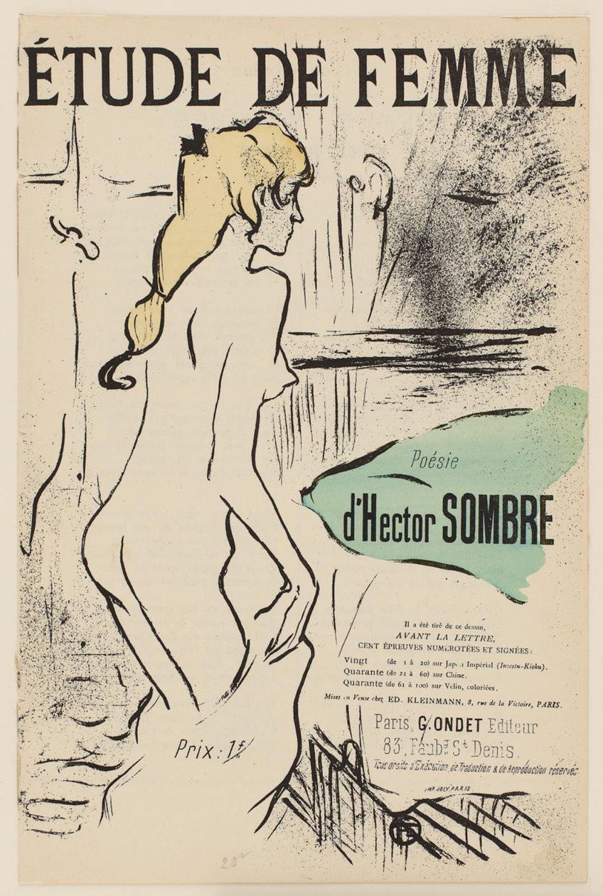 Kvinnostudie av Henri de Toulouse Lautrec