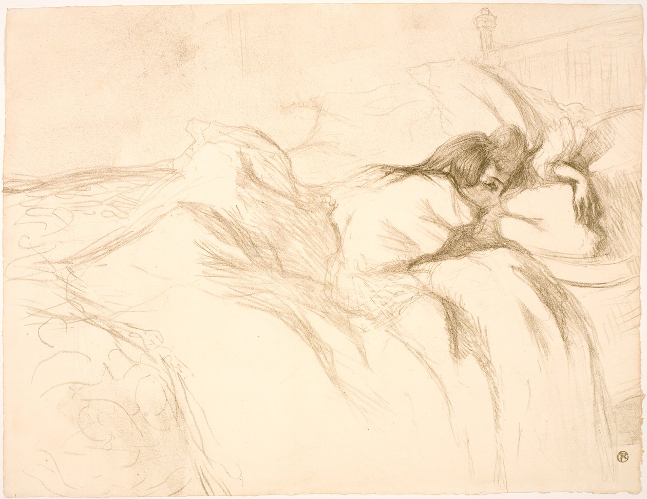 Liggande kvinna, väckarklocka av Henri de Toulouse Lautrec