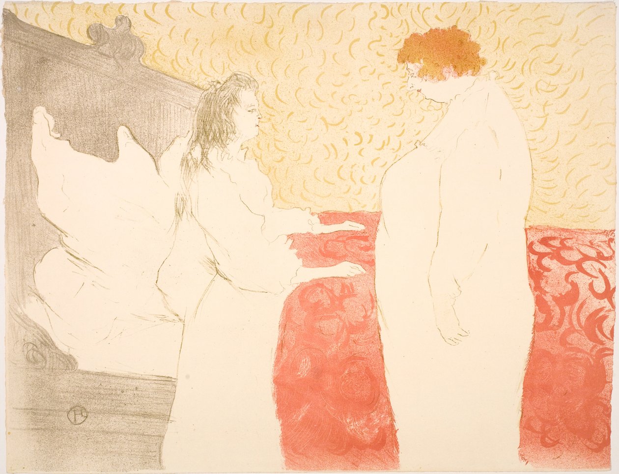 Kvinna i sängen, profil, tidig soluppgång av Henri de Toulouse Lautrec