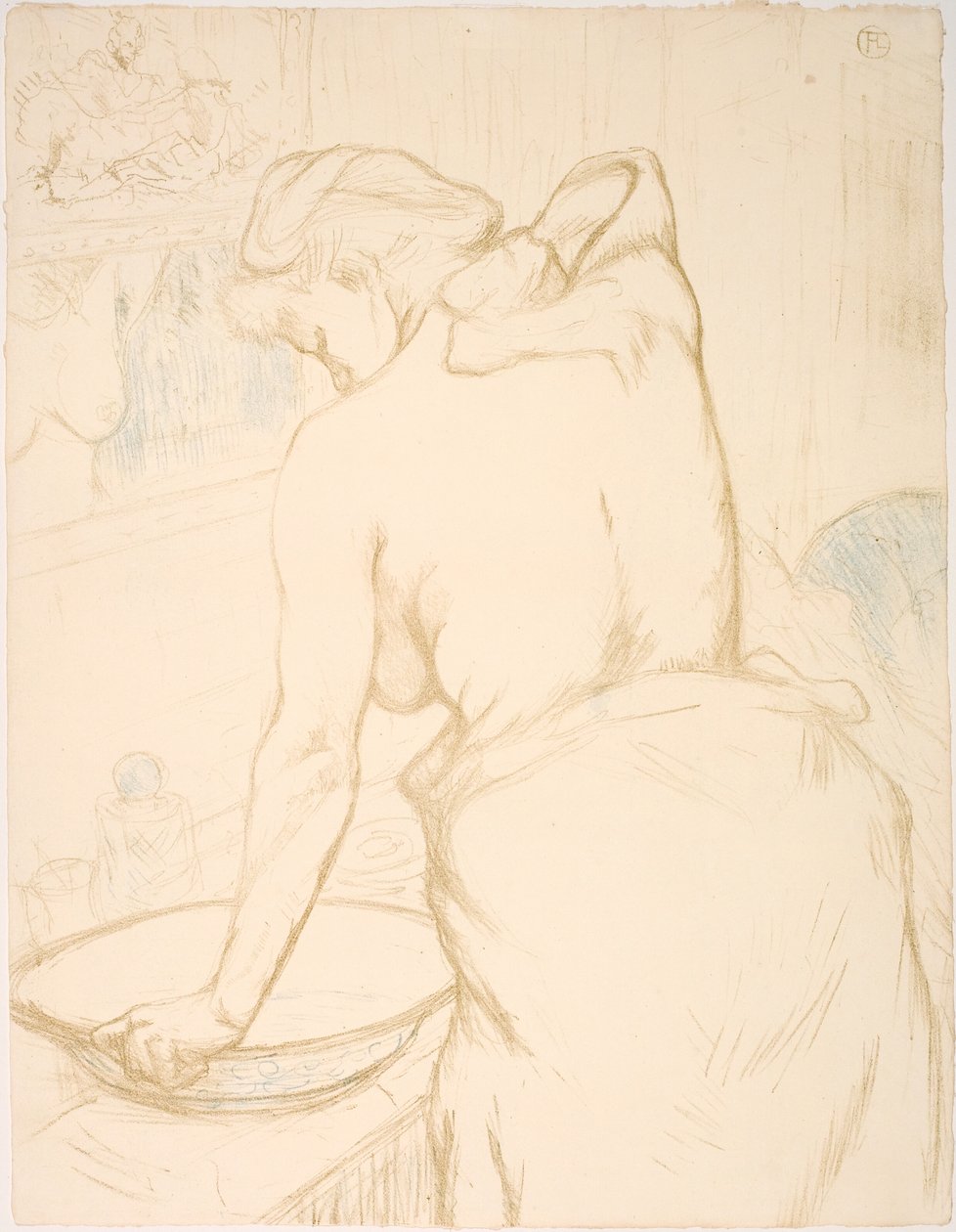 Kvinna som tvättar sig, toaletten av Henri de Toulouse Lautrec