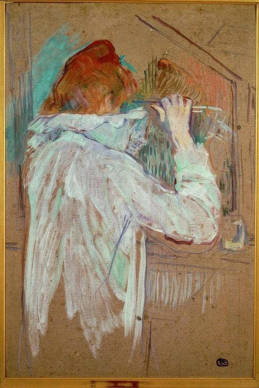 Kvinna curling av Henri de Toulouse Lautrec