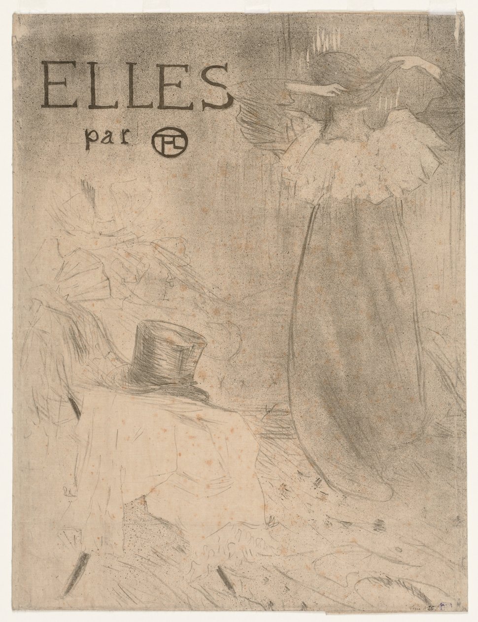 Mapp för Frontispice of Elles, 1896. av Henri de Toulouse Lautrec