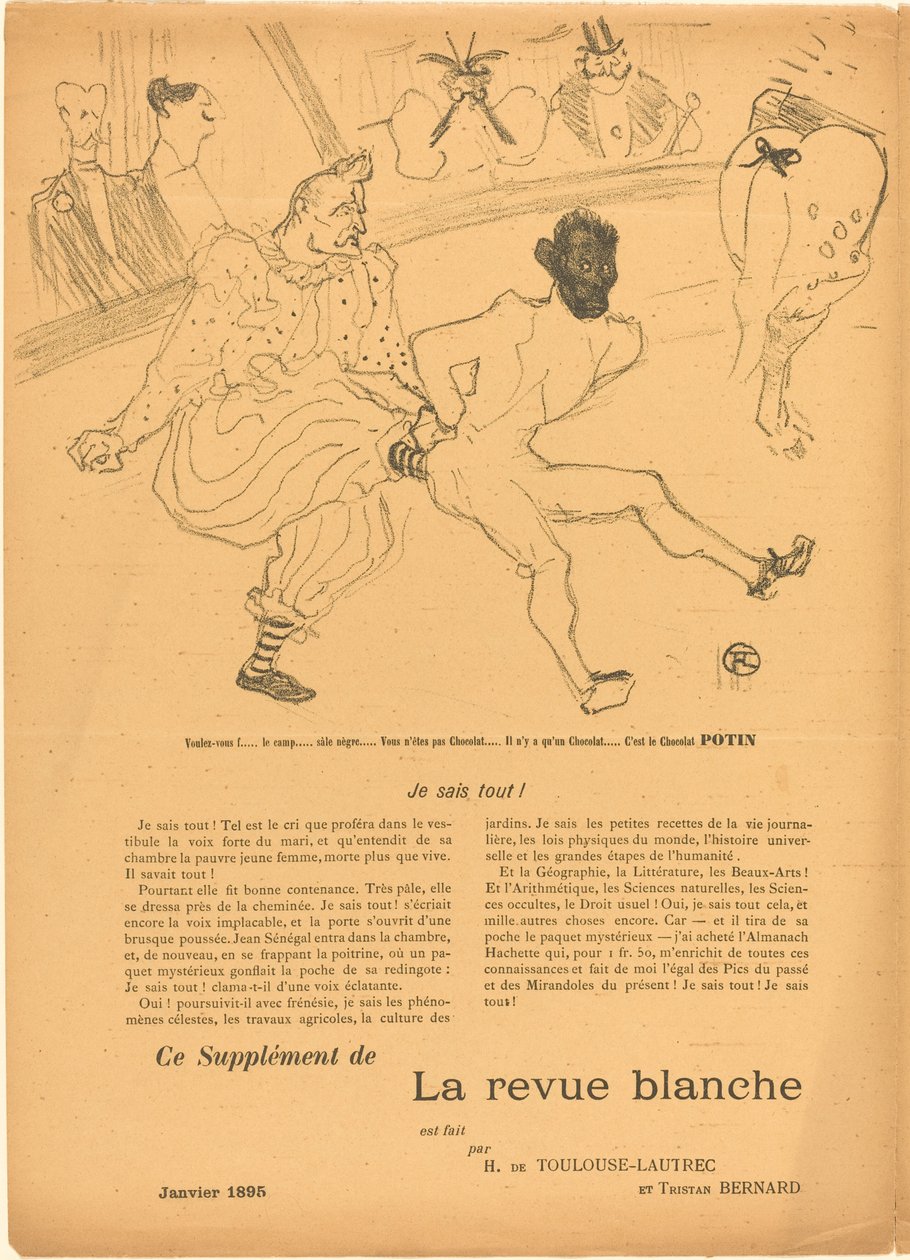 Footit and Chocolat (Footit et Chocolat) [vänster recto] av Henri de Toulouse Lautrec