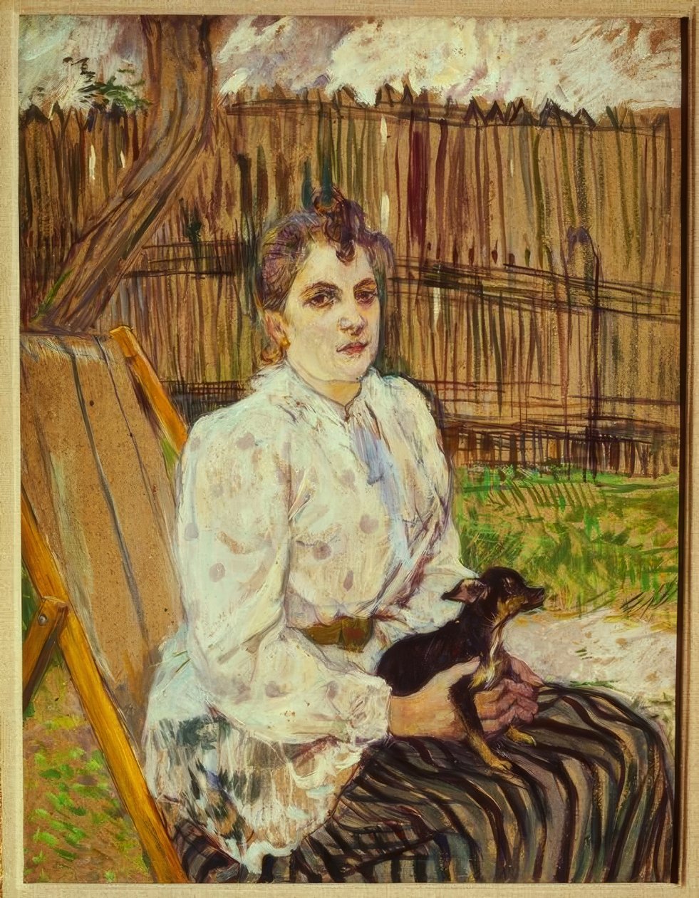 Kvinna med hund av Henri de Toulouse Lautrec