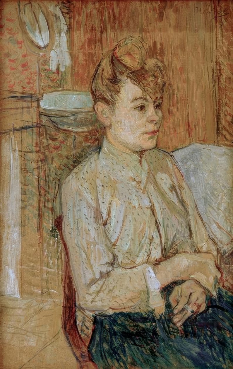 Kvinna med cigarett av Henri de Toulouse-Lautrec
